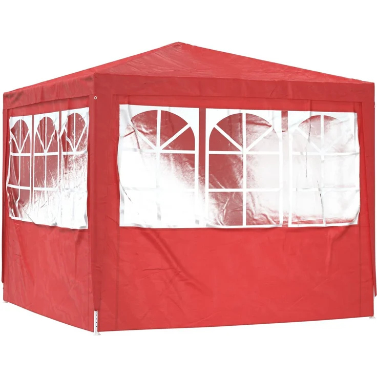 vidaXL Party-Zelt Rot 250 x 250 x 240 cm PE und Stahl 42032996 – Bild 6