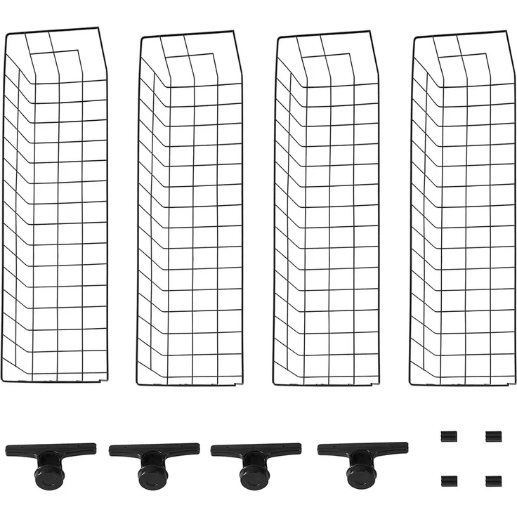 SoBuy FRG34-P02 Aufbewahrungskörbe, Metall, Pulverbeschichtung, Schwarz, 83 x 8 x 19 cm – Bild 3
