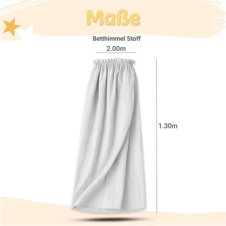 Babykajo Betthimmel Stoff + Ständer (Set, 1-tlg, in verschiedenen Varianten), Betthimmel Ständer mit Betthimmel für Babybetten