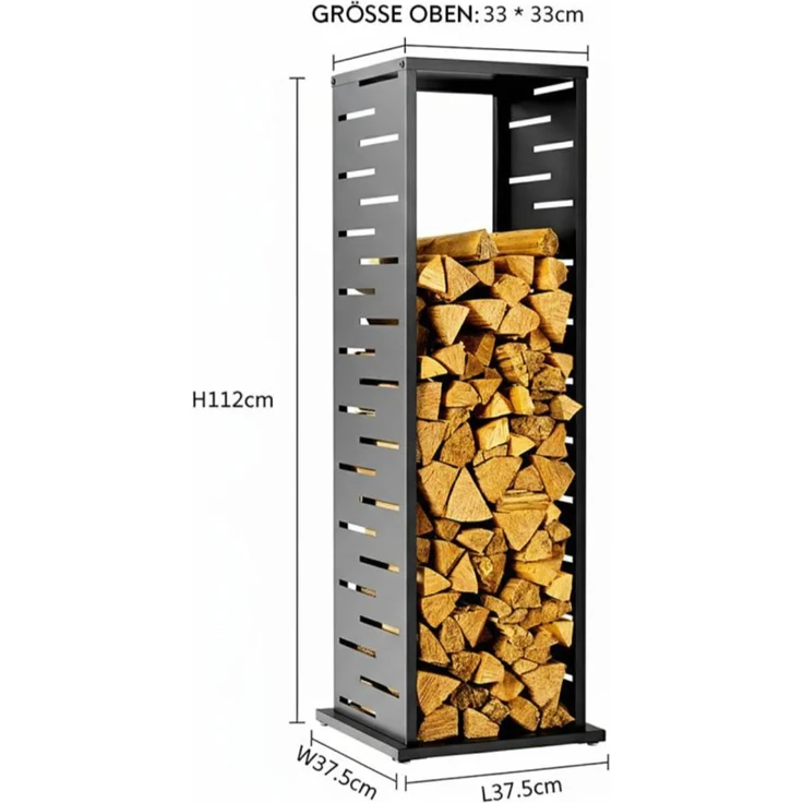 Westmann Luma Grid | Metall Kaminholzregal außen | – Bild 4