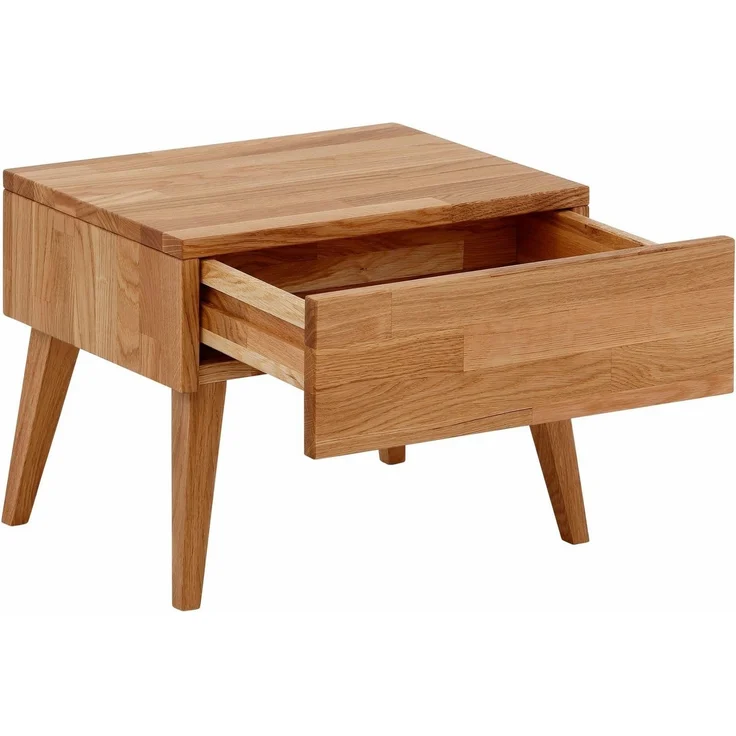 Home affaire Nachttisch Natali, mit einer Schublade, aus massiver Eiche, Breite 45 cm – Bild 3