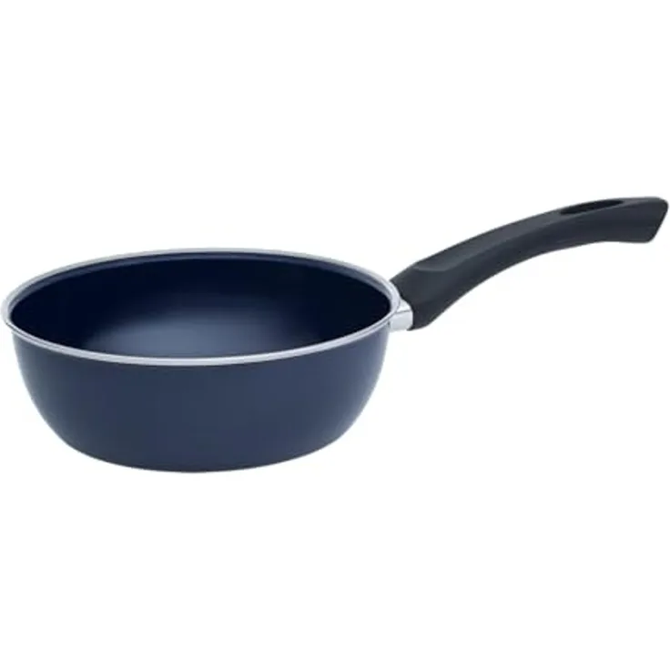 Riess Oma`s Emaille Pfanne hoch Ø20cm Riess blau