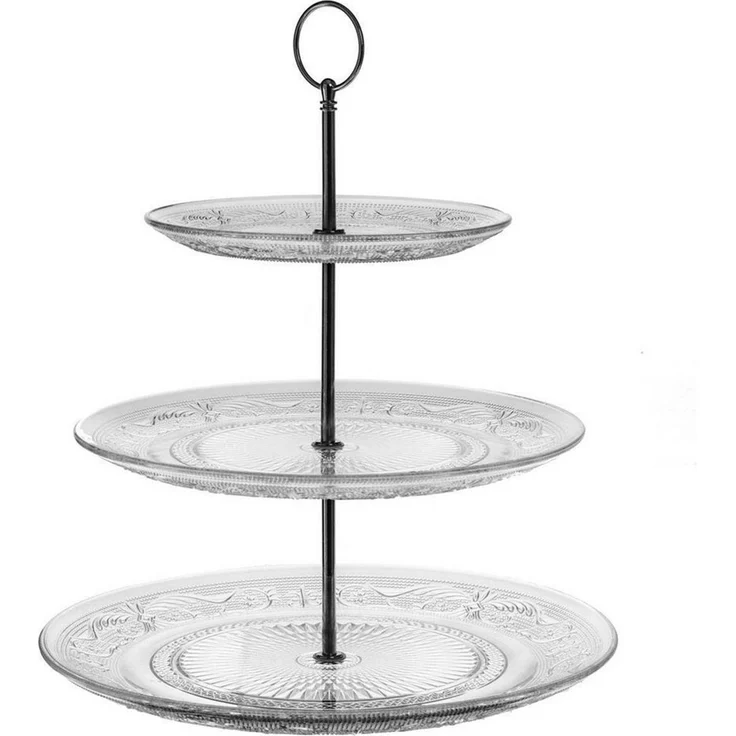 Secret de Gourmet Servierständer Etagere aus Glas RENAISSANCE, 3 Ebenen, Glas, (einzeln, einzeln) – Bild 1