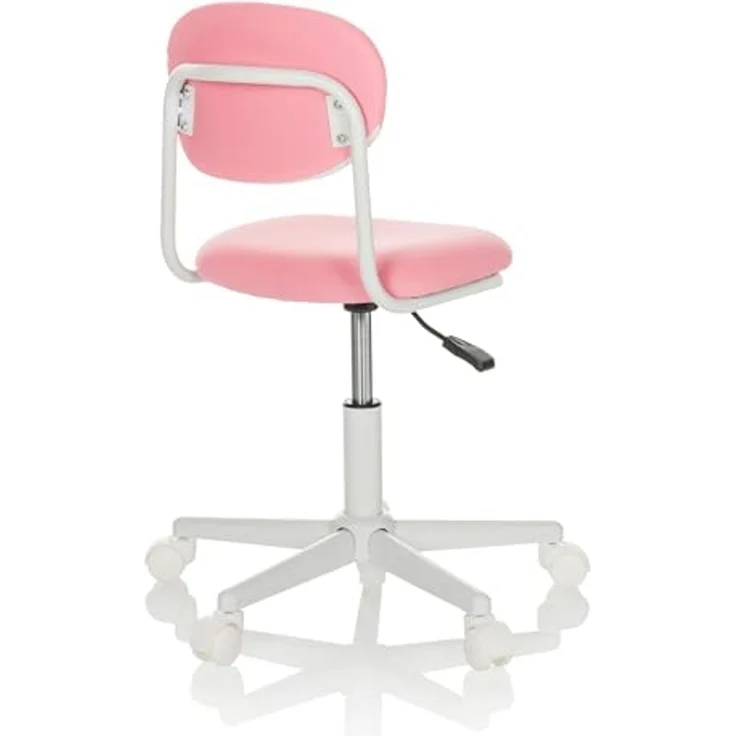 hjh OFFICE Kinderdrehstuhl KIDDY Base I Stoff, Kinder Schreibtischstuhl höhenverstellbar, Pink, 719239 – Bild 6