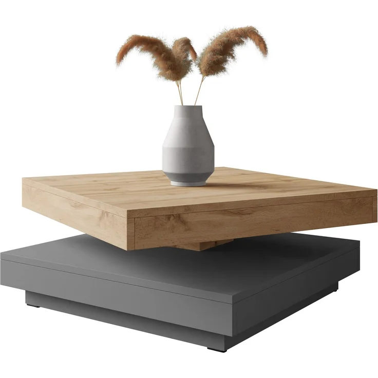 Couchtisch Luriso (Farbe: Wotan Eiche / Graphit Grau) – Bild 1