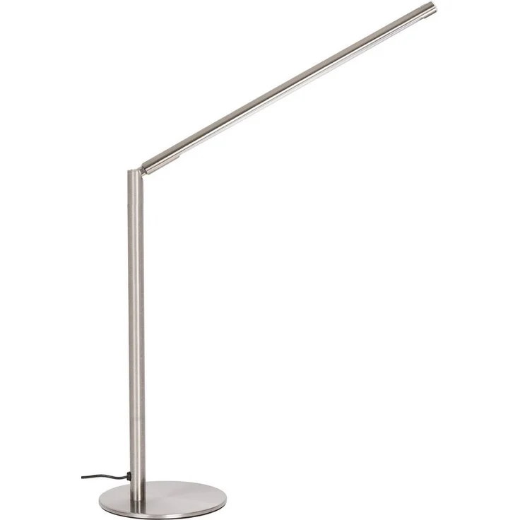 NOWA LED Tischleuchte CARLO, Dimmer, LED fest integriert, Warmweiß, Tischlampe nickel Schreibtisch Arbeitszimmer modern – Bild 5