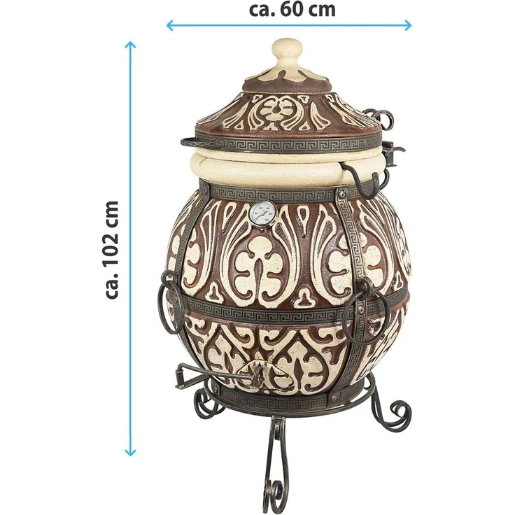 Tandoor Attika Lehmofen aus Schamott mit Zubehör Classic 7-teilig – Bild 4