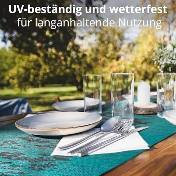 DecoHomeTextil Heimtextilmanufaktur Tischläufer Miami Tablerunner, wind- und wetterfest, UV-beständig, verrottungsfest – Bild 4