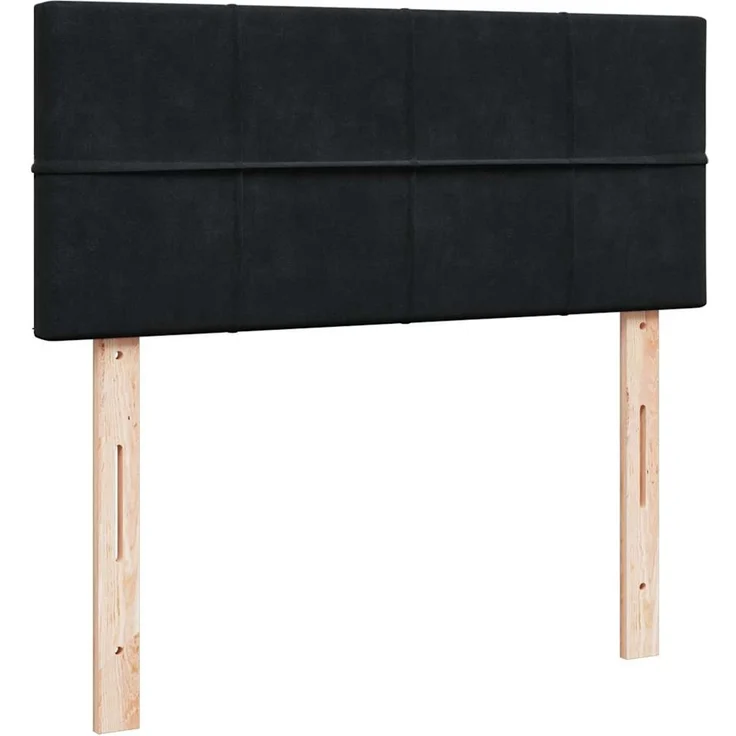 vidaXL Boxspringbett mit Matratze Schwarz 120x200 cm Samt 3287712 – Bild 5