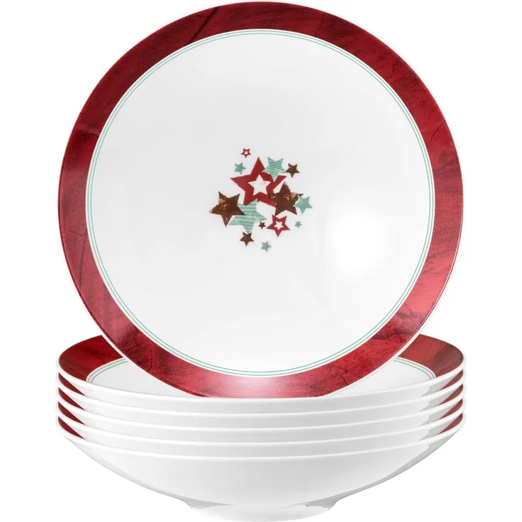 Seltmann Weiden Life Christmas Pasta- / Suppenteller ø 23,3 cm 6er Set