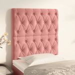 Kopfteile 2 Stk. Rosa 80x7x78/88 cm Samt 3116703