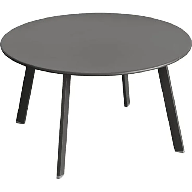 XXXL Gartentisch Saona, Metall, Grau, 70x39.5x70 cm, wetterbeständig und minimalistisches Design