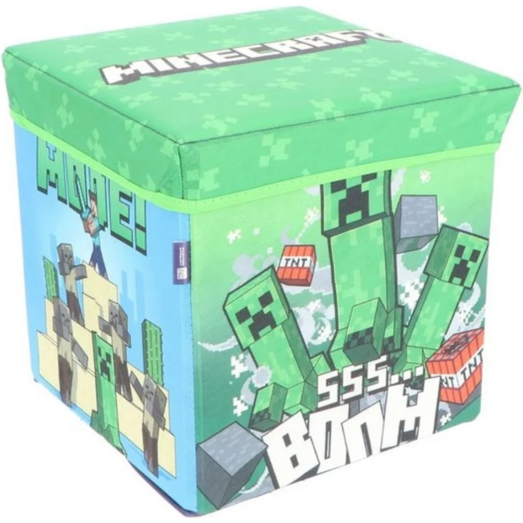 Halantex Sitzhocker Minecraft Sitz Hocker Sitzwürfel Stauraum Aufbewahrungsbox Pixel – Bild 4