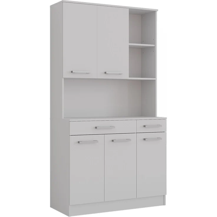 Küchenbuffet Raul Weiß 100.1 x 188.5 cm mit 5 Türen & 2 Schubladen Vicco – Bild 1