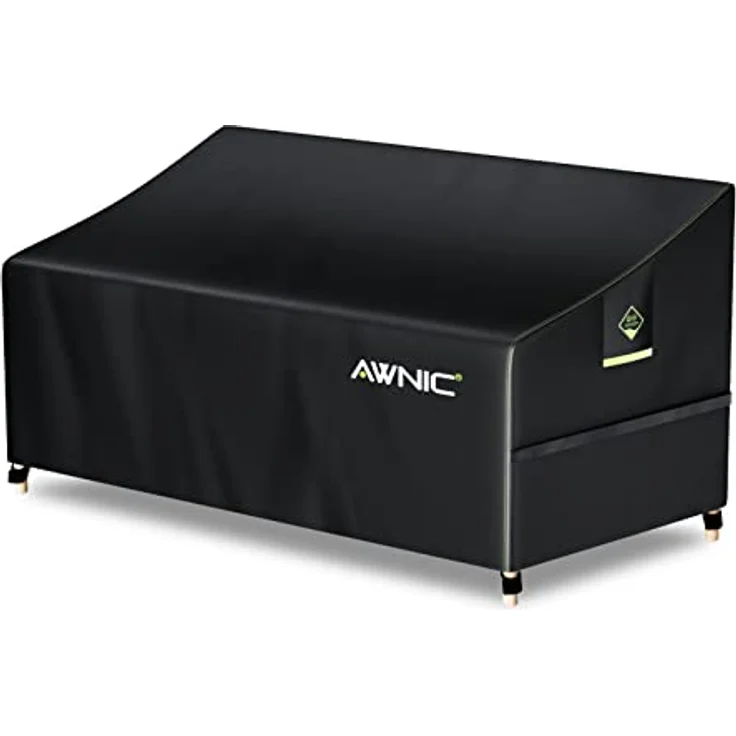 Awnic Abdeckung für 2 Sitzer Lounge Sofa Outdoor Rattansofa Abdeckung Schutzhülle für Gartensofa Wasserdicht 420D Polyester 160 x 85 x 61/71cm – Bild 2