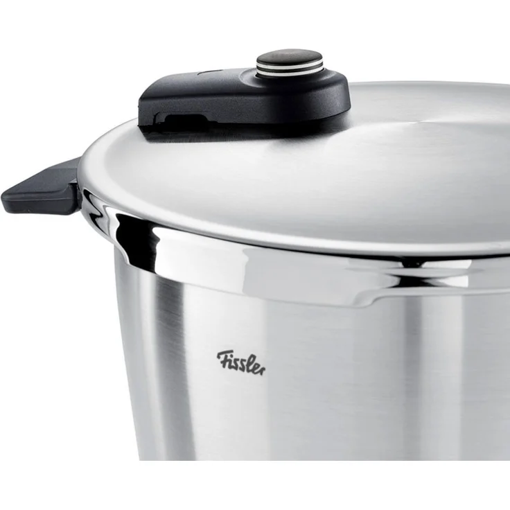 Fissler Schnellkochtopf Vitaquick® Premium Edelstahl Schnellkochtopf mit Dämpfeinsatz, Edelstahl 18/10 (3-tlg), Made in Germany, mit gelochtem Einsatz – Bild 3