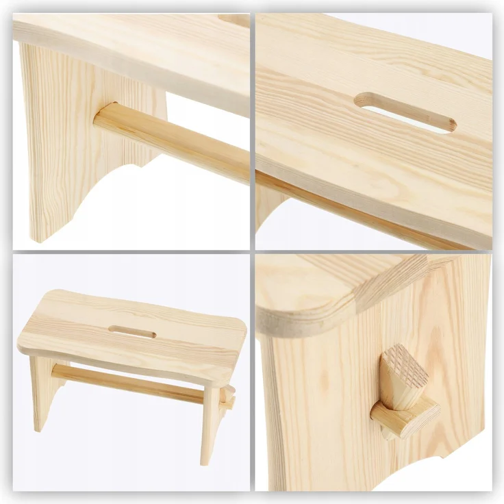 KADAX Küchenhocker aus Holz, Hocker, Stuhl, 39 cm, solide Plattform, Ryczka – Bild 8