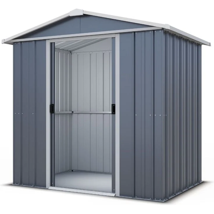 Yardmaster Metall-Gerätehaus "Heidelberg 67", anthrazit, 3,85 m²,mit Bodenrahmen – Bild 2