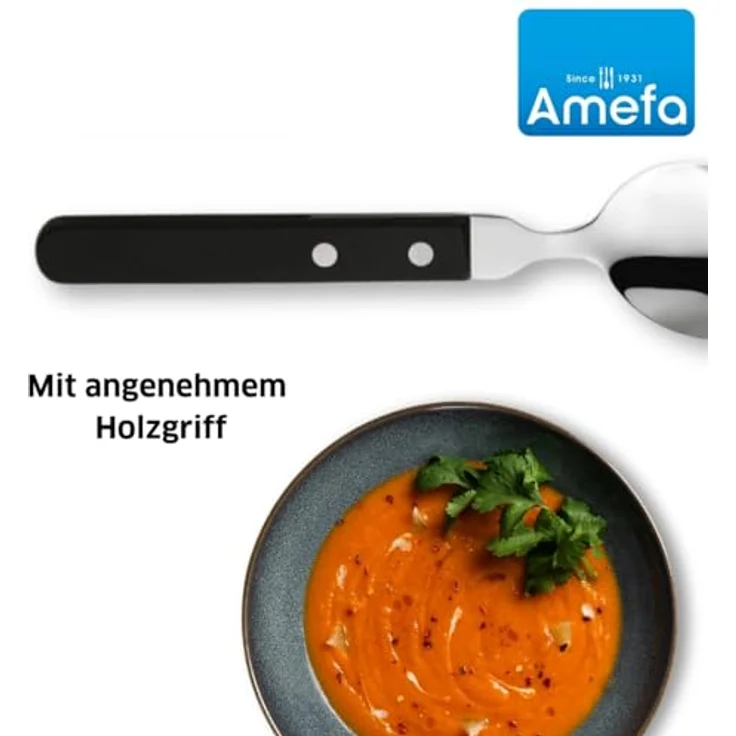Amefa 'PIZZA' Menülöffel Set 6-teilig, Kunststoff schwarz, 19,4 cm – Bild 4