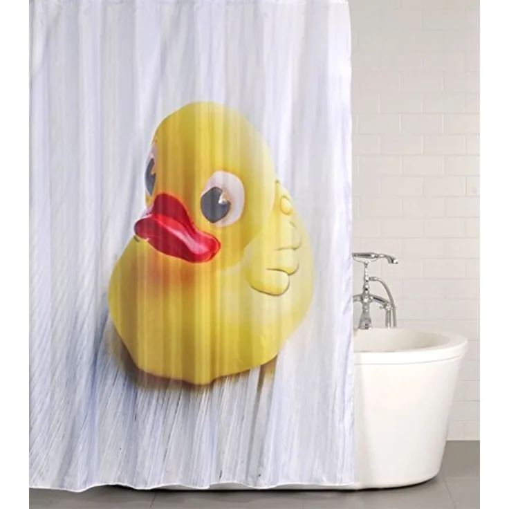 Sanilo Duschvorhang Ente 180x200 cm, 100% wasserdicht, Anti-Schimmel-Effekt, hochwertige Qualität