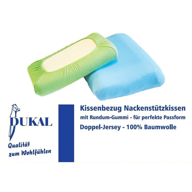 DUKAL Kissenbezüge Nackenstützkissen, aus hochwertigem DOPPEL-Jersey, (1 Stück), 30x50 - 35x50 cm, 100% Baumwolle, mit Spannumrandung, Made in Germany