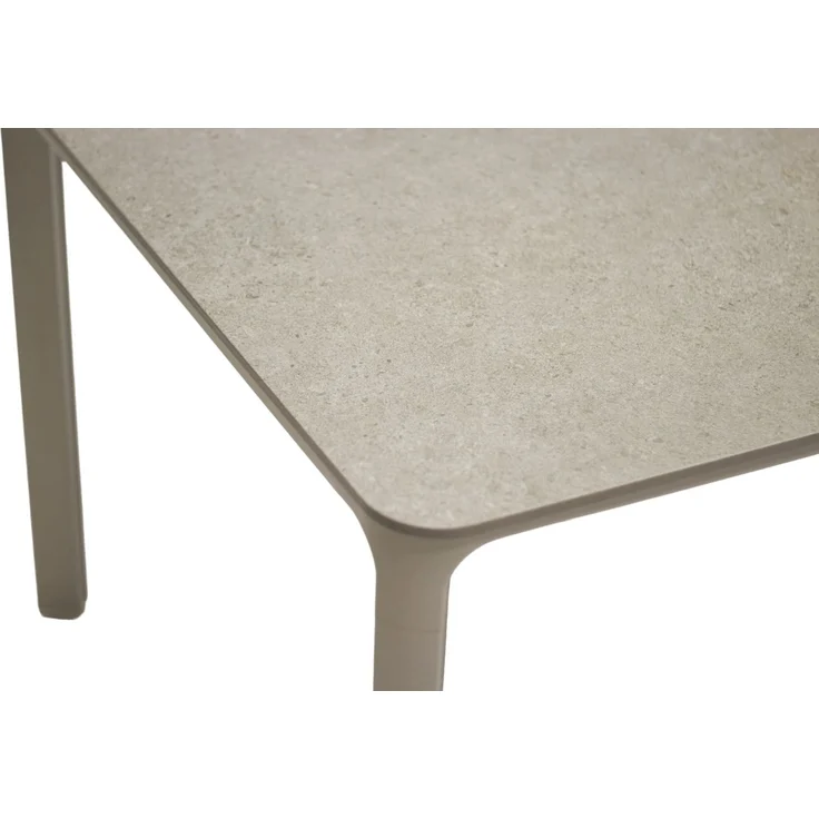 Gartentisch Pierre Esstisch Terrassentisch 160x90x75cm Aluminium/Sintered Stone Steingrau – Bild 5