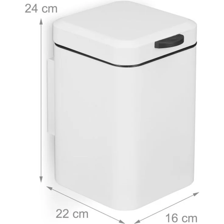 Relaxdays Kosmetikeimer Wandmontage 3 Liter – Bild 4