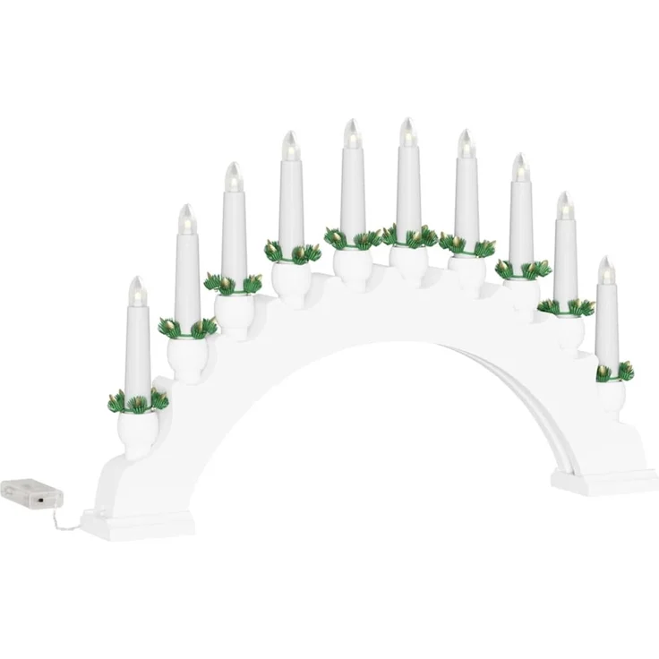 vidaXL Weihnachtskerzenbogen mit 10 LED Kerzen LEDs Warmes Weiß 42019709 – Bild 4