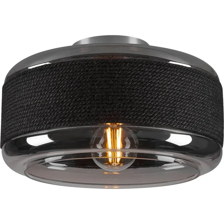 SLV PANTILO ROPE 27, Wand- und Deckenaufbauleuchte, zylindrisch, 1x max. 15W E27, silber - Aufbaustrahler