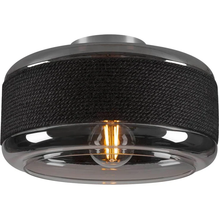 SLV PANTILO ROPE 27, Wand- und Deckenaufbauleuchte, zylindrisch, 1x max. 15W E27, silber - Aufbaustrahler