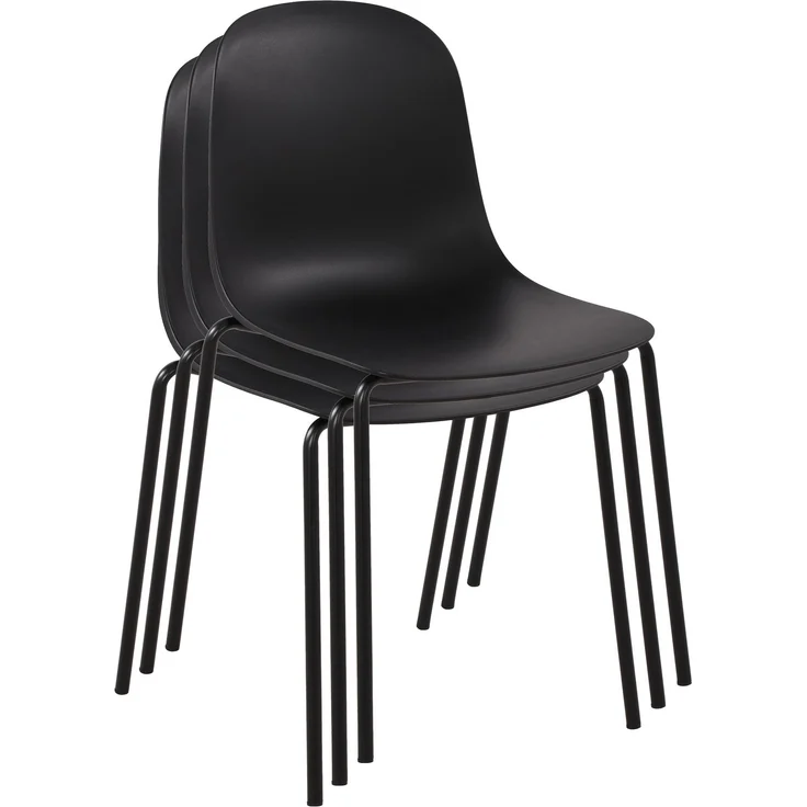 CLP 2er Set Stühle Hardin, stapelbare gartenstühle, wetterfest und UV-beständig,schwarz – Bild 4