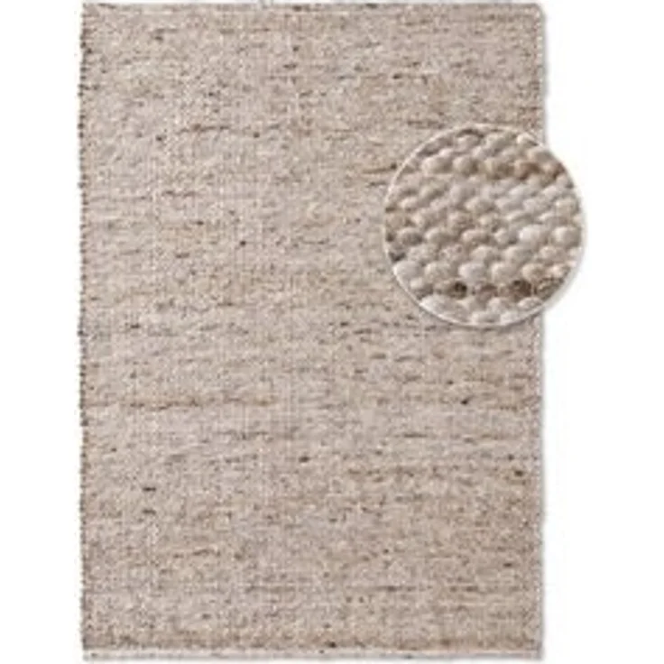 TaraCarpet Wollteppich TaraCarpet Handwebteppich Helsinki, rechteckig, Höhe: 10 mm, gewalkter Wohnzimmer-Teppich Schurwolle Schlafzimmer Esszimmer 070x130 – Bild 6