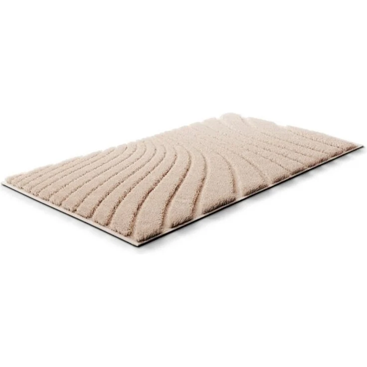 Grund Badematte Caffi, Höhe 20 mm, rutschhemmend beschichtet, fußbodenheizungsgeeignet, Polyester, rechteckig, Zeitlos schönes Wellenmuster, mit Hoch-Tief, 5 Jahre Garantie – Bild 4