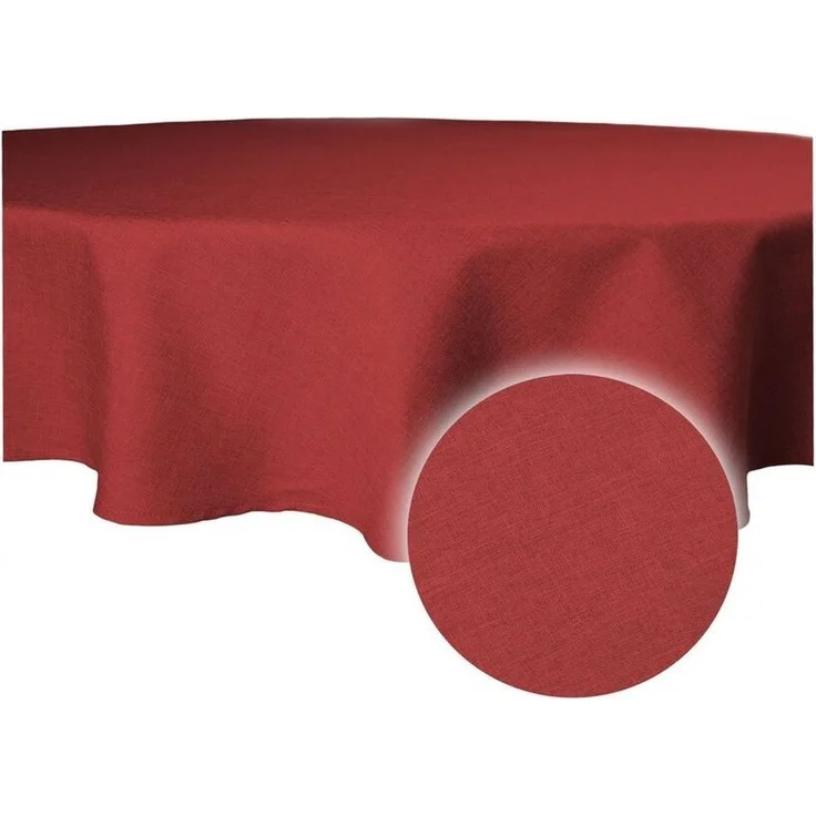 Haus und Deko Tischdecke Tischdecke rund Leinenoptik Lotuseffekt Tischwäsche Wasserabweisend (1-tlg) – Bild 2