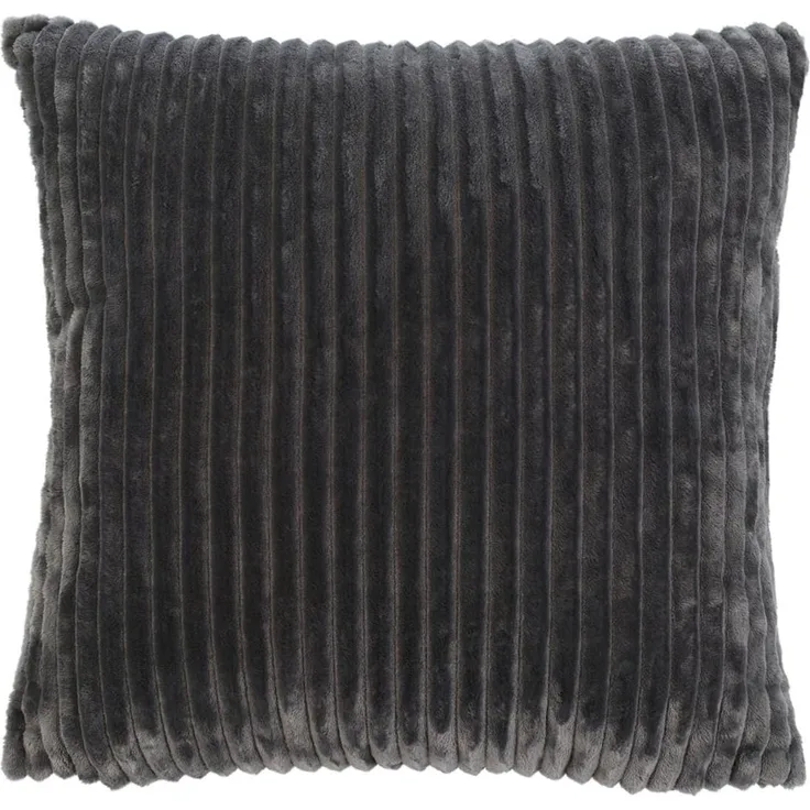 Gözze - Kuschelweicher Kissenbezug in Cord Optik, 2er Set, 50x50 cm - Anthrazit