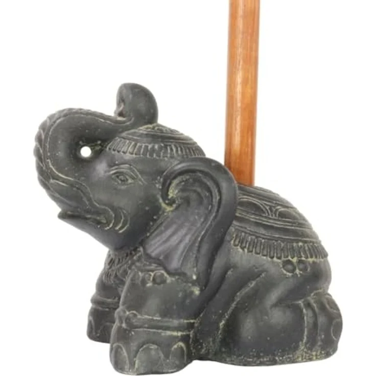 Oriental Galerie Sonnenschirm Schirmständer in Elefantenform Grau für unsere Bali Schirme – Bild 4