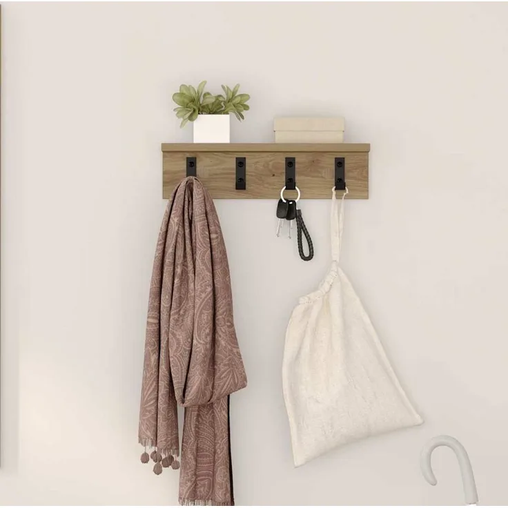 vidaXL Wandmontierter nachttisch Artisan-Eiche 40 x 10,5 x 10,5 cm 874354