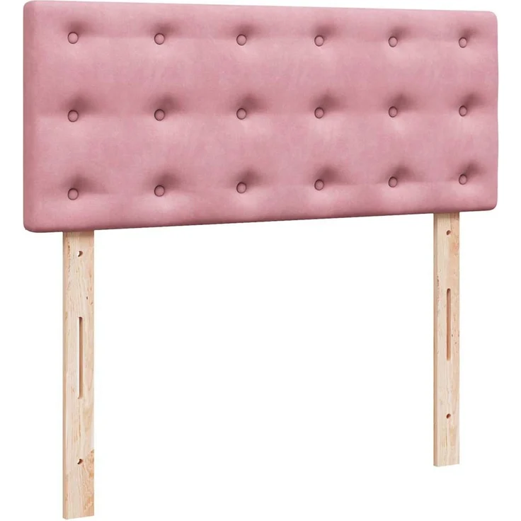 vidaXL Boxspringbett mit Matratze Rosa 120x200 cm Samt 3290027 – Bild 12