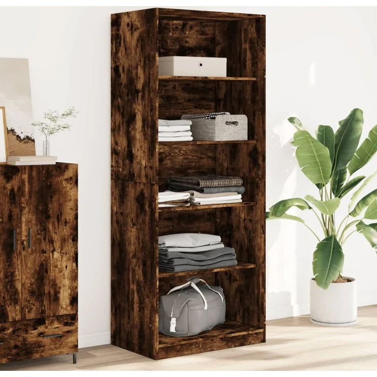 vidaXL Kleiderschrank Räuchereiche 80x50x200 cm Holzwerkstoffs 3307724 – Bild 1