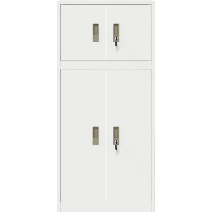 vidaXL Aufbewahrungsschrank 2 stk. Weiß 60 x 40 x 130 cm Stahl 3438692 – Bild 8