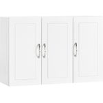 SoBuy FRG231-L-W Hängeschrank, MDF, Lackiert, Weiß, 90 x 60 x 13 cm