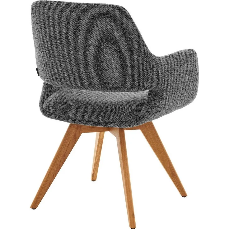 Musterring Esszimmerstuhl Tario (Set, 2 St), Gestell Eiche massiv, 180° drehbar, Rückholmechanik, SH 48 cm – Bild 4