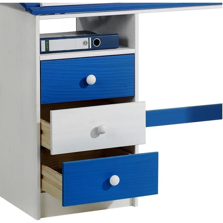 IDIMEX Kinderschreibtisch KEVIN, Kinderschreibtisch Schülerschreibtisch neigungsverstellbar Kiefer mass – Bild 2