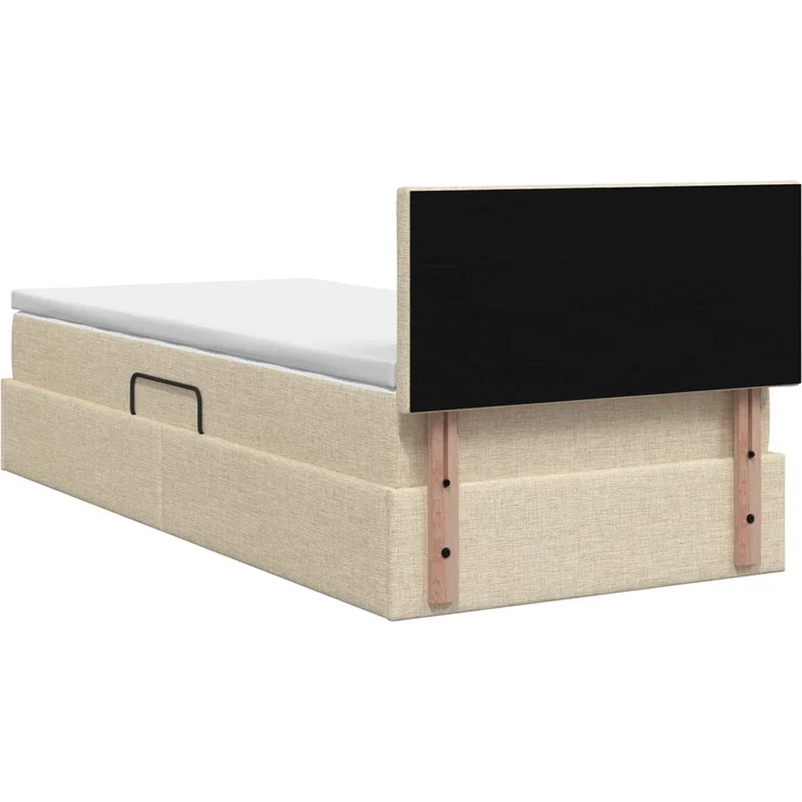 vidaXL Aufbewahrungsbett mit Matratze Creme 90 x 200 cm Samt 3458662 – Bild 9