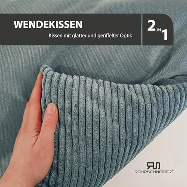 Rohrschneider Tierbett Hundebett Cord für kleine Hunde mit waschbarem Bezug inkl. Futternapf, antiruschbeschichtete Unterseite – Bild 8