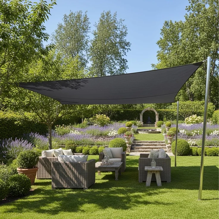 Relaxdays Sonnensegel Polyester – Bild 3