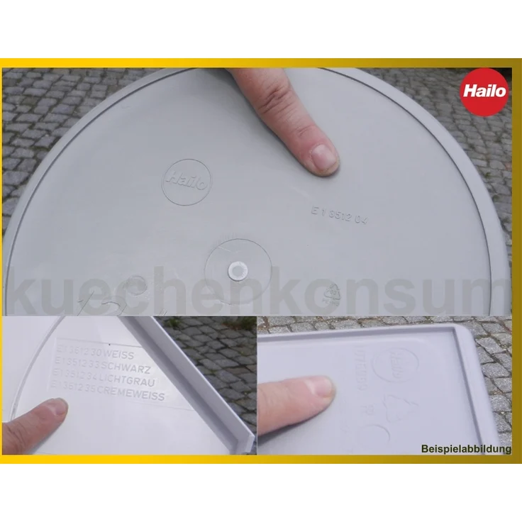 Hailo Inneneimer 1220179 dunkelgrau 7 L 226 x 115 x 340 mm mit Henkel – Bild 4