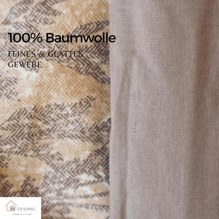 Renforcé Bettwäsche mit Reißverschluss, für Einzel- und Doppelbett 240 x 220 cm + 2x 80 x 80 cm – Bild 2