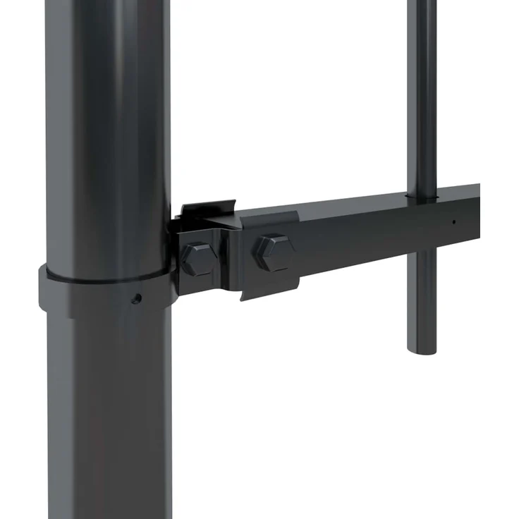 vidaXL Gartenzaun Woerden mit Speerspitze Stahl 181x120 cm Schwarz 144926 – Bild 3