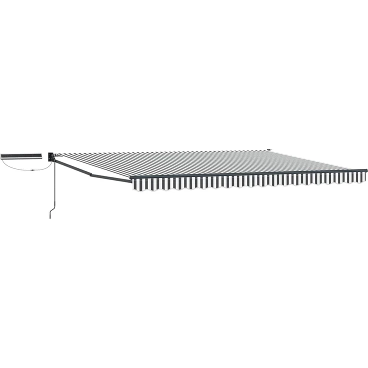 vidaXL Elektrische ausziehbare Markise Anthrazit und Weiß 4,5 × 3 m 3420165 – Bild 1